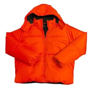 Bright Orange Puffer Jacket - XL